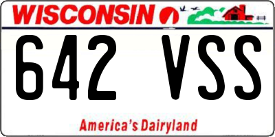 WI license plate 642VSS