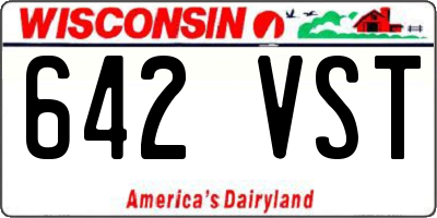 WI license plate 642VST