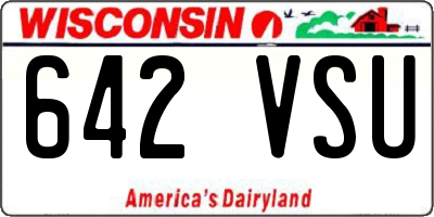 WI license plate 642VSU