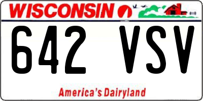 WI license plate 642VSV