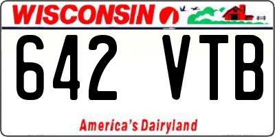 WI license plate 642VTB