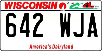 WI license plate 642WJA