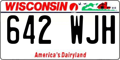 WI license plate 642WJH
