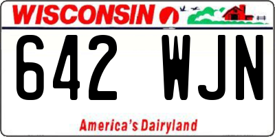 WI license plate 642WJN