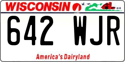 WI license plate 642WJR
