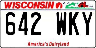 WI license plate 642WKY