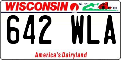 WI license plate 642WLA