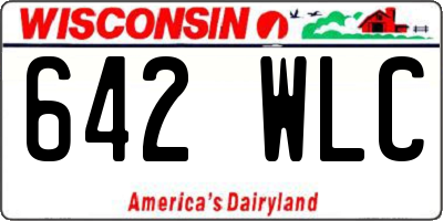 WI license plate 642WLC