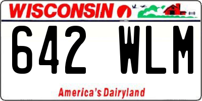 WI license plate 642WLM
