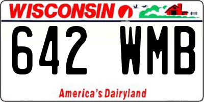 WI license plate 642WMB