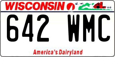 WI license plate 642WMC