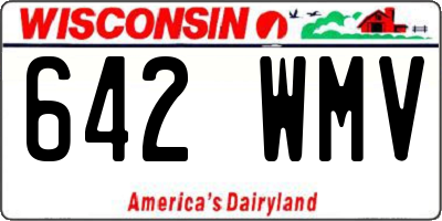 WI license plate 642WMV