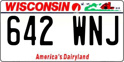 WI license plate 642WNJ