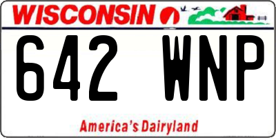 WI license plate 642WNP