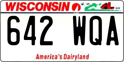 WI license plate 642WQA