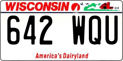 WI license plate 642WQU