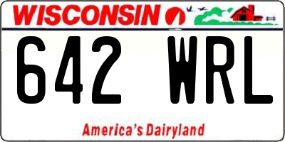WI license plate 642WRL
