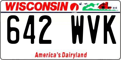 WI license plate 642WVK
