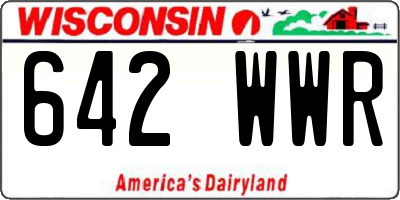 WI license plate 642WWR