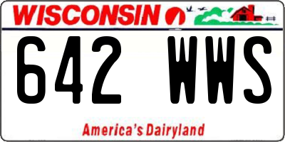 WI license plate 642WWS