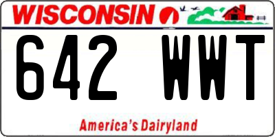 WI license plate 642WWT