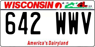 WI license plate 642WWV