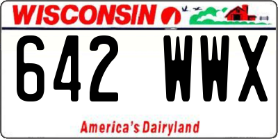 WI license plate 642WWX