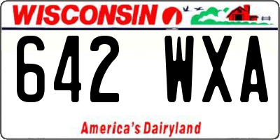 WI license plate 642WXA