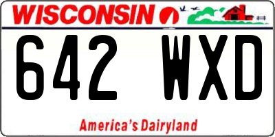WI license plate 642WXD