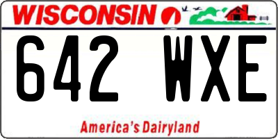 WI license plate 642WXE