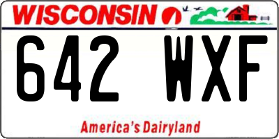 WI license plate 642WXF