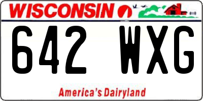 WI license plate 642WXG