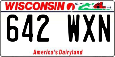 WI license plate 642WXN