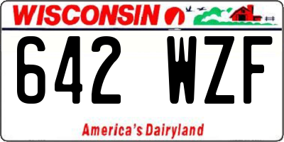WI license plate 642WZF