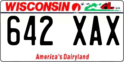 WI license plate 642XAX