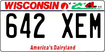 WI license plate 642XEM