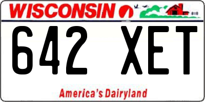 WI license plate 642XET