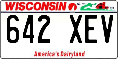 WI license plate 642XEV