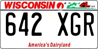 WI license plate 642XGR