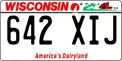 WI license plate 642XIJ