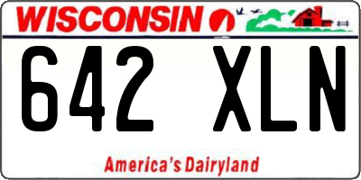 WI license plate 642XLN