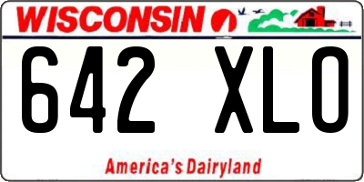 WI license plate 642XLO
