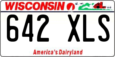 WI license plate 642XLS