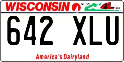 WI license plate 642XLU