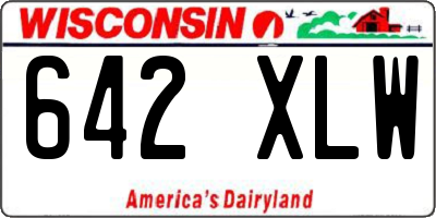 WI license plate 642XLW