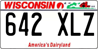WI license plate 642XLZ