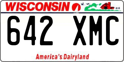 WI license plate 642XMC