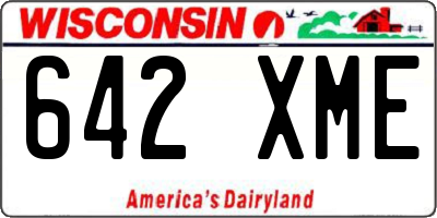 WI license plate 642XME