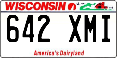 WI license plate 642XMI