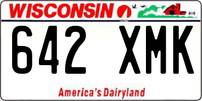 WI license plate 642XMK